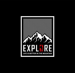 Explore The Outdoors Vintage T shirt,sweatshirt,hoodie, design print ready template vector art