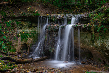 Small waterfall Dauda in Gauja national park,Latvia