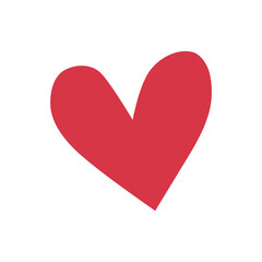 Vector heart shape symbol design on white