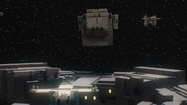 spaceships around station