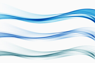 Set of blue abstract wave design vector element
