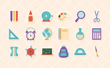 eighteen school tools