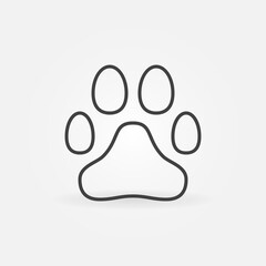 Animal Footprint outline icon. Paw Print vector linear symbol