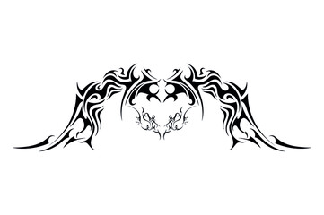 dragon looking for prey abstract tattoo sticker symbol
