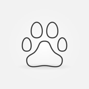 Animal Footprint outline icon. Paw Print vector linear symbol