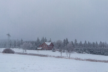 Schöne Winterlandschaft auf den Höhen des Thüringer Waldes bei Floh-Seligenthal - Thüringen