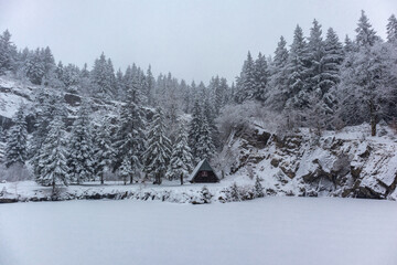 Schöne Winterlandschaft auf den Höhen des Thüringer Waldes bei Floh-Seligenthal - Thüringen