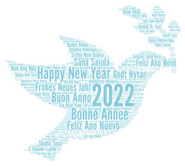 Happy New Year 2022 in different languages 