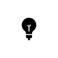 light bulb flat icon vector illustration
