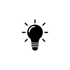 light bulb flat icon vector illustration