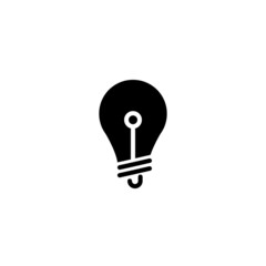 light bulb flat icon vector illustration