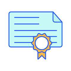 Certificate Vector icon which is suitable for commercial work and easily modify or edit it

