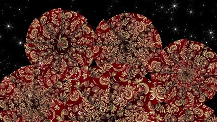 Gold ornament. Wheels with patterns. Rotation of stylized backgrounds. Fan disclosure of pictures. - Powered by Adobe