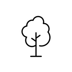 tree flat icon vector illustration
