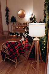 armchair and floor lamp new year's eve