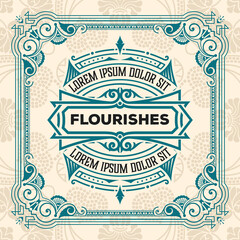 Western card with vintage style