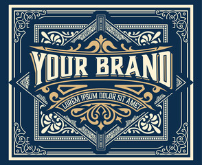 Western card with vintage style