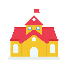 School property Vector icon which is suitable for commercial work and easily modify or edit it

