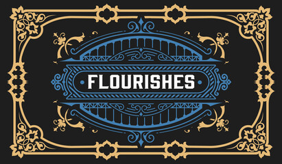 Western card with vintage style