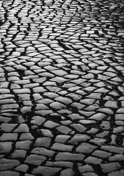 Stones of old cobblestone street