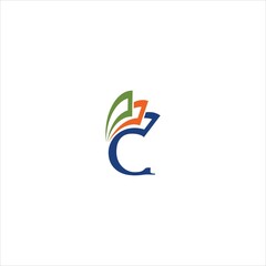 letter c logo vector money template