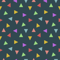 Colorful geometric triangle seamless pattern