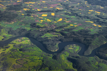 aerial view of river