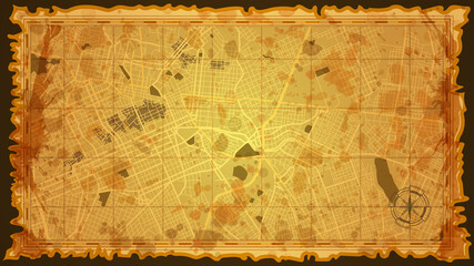 map vintage Curtiba