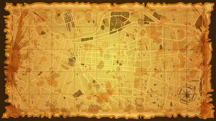map vintage ElPasa