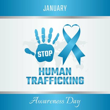 vector graphic of human trafficking awareness day good for human trafficking awareness day celebration. flat design. flyer design.flat illustration.