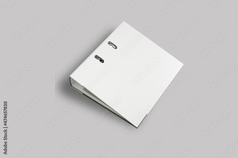Poster blank open and closed office binder mockup isolated on a background. office folder mock up. 3d rende