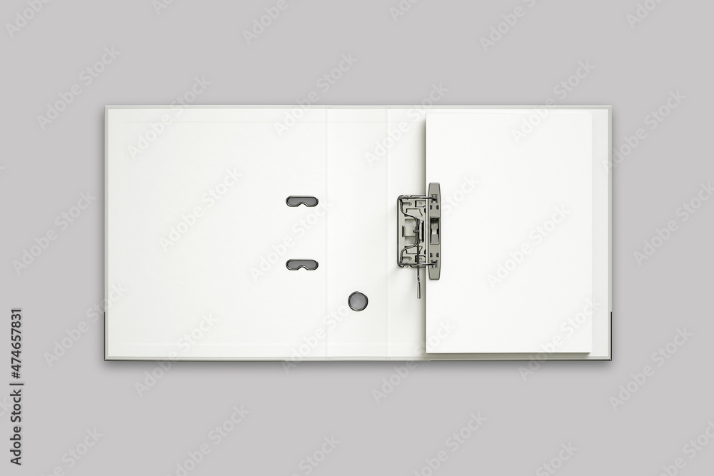 Poster blank open and closed office binder mockup isolated on a background. office folder mock up. 3d rende