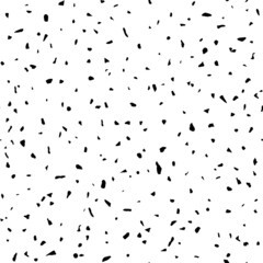 Vector Terrazzo flooring seamless pattern. Abstract Black italian textured stone on white background. Classic granite natural texture for floor interior design, concrete or sand print, decoration