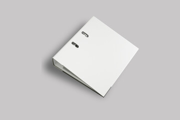 Blank open and closed office binder mockup isolated on a background. office folder mock up. 3d rendering.