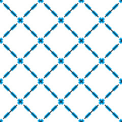 Fototapeta premium Abstract crossed lines seamless pattern, vector background with cross stripes, lined design minimalistic wallpaper or textile print.