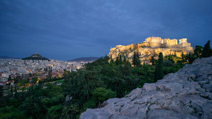 Fototapeta na wymiar Acropolis and panoramic view over City of Athens
