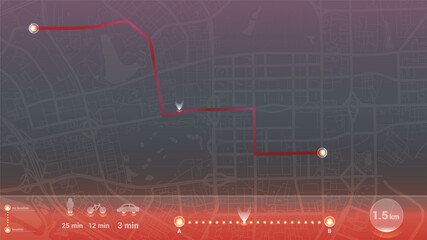 design art gps infographic map city of Shenzhen 