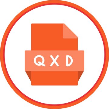 Qxd Flat Circle Vector Icon Design