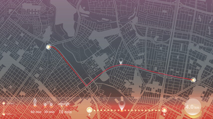 Obraz premium this is the map of Bgota city of GPS Navigation