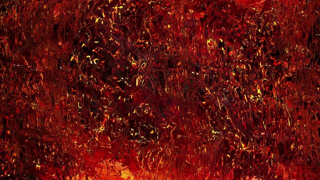 Melting. Chalk fire background. Art. Glassy illusion of material movement. Abstraction. Loop.