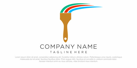 paint logo vector icon template
