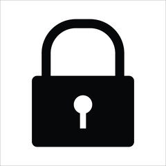 glyph icon design vector padlock