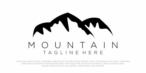 Mountains logo design vector template