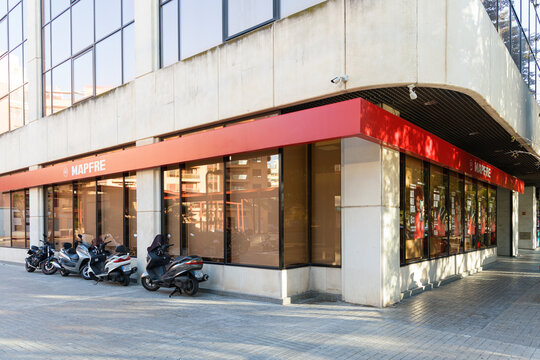 VALENCIA, SPAIN - DECEMBER 09, 2021: Mapfre is a Spanish multinational insurance company