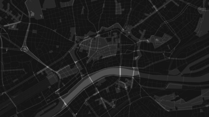 black and white map city of  Frankfurt