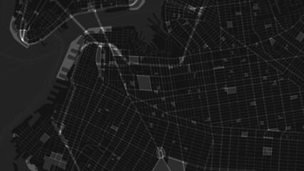 black and white map city of new york