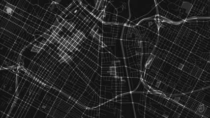 black and white map city of Los Angeles