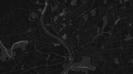 black and white map city of springfield