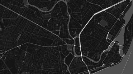 black and white map city of madalena