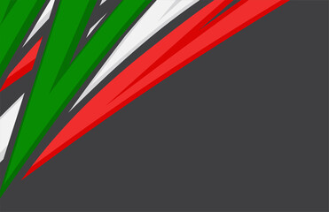 Abstract background with Italian flag color theme and some copy space area